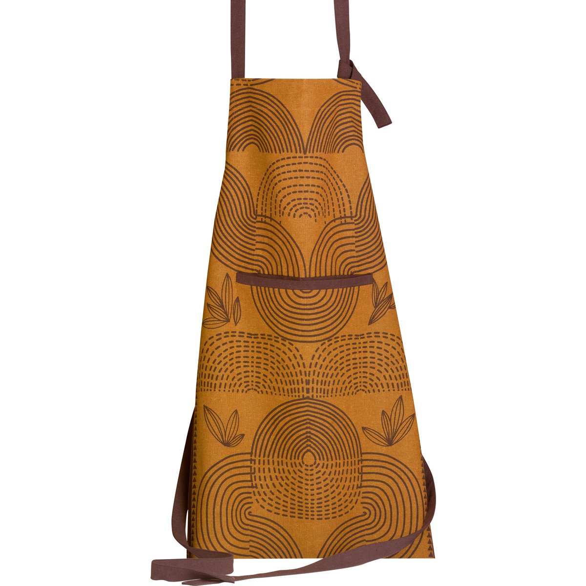 Recycled kitchen apron Etna Amber 72 x 85