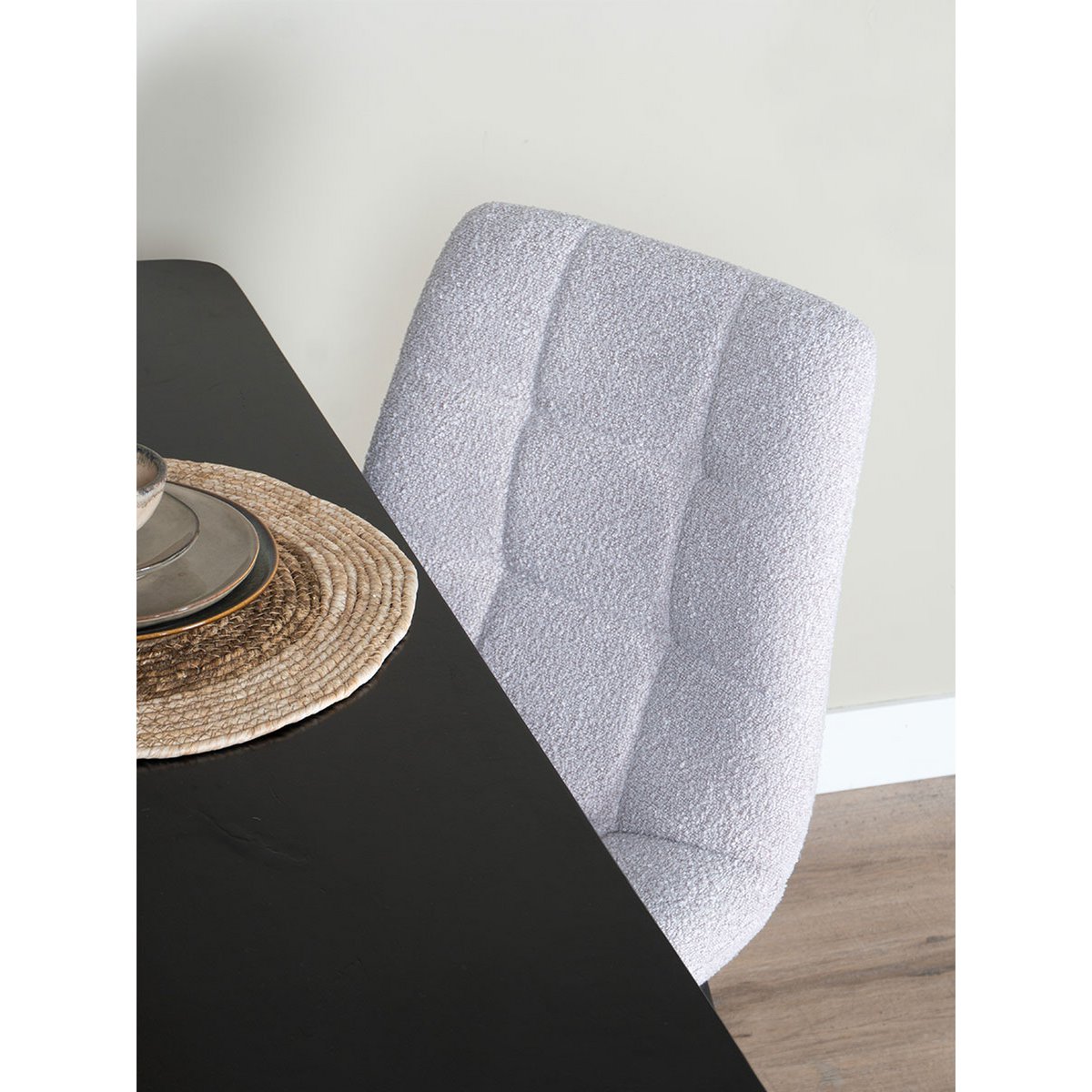 Dining room chair Jenna – Bouclé – Natural