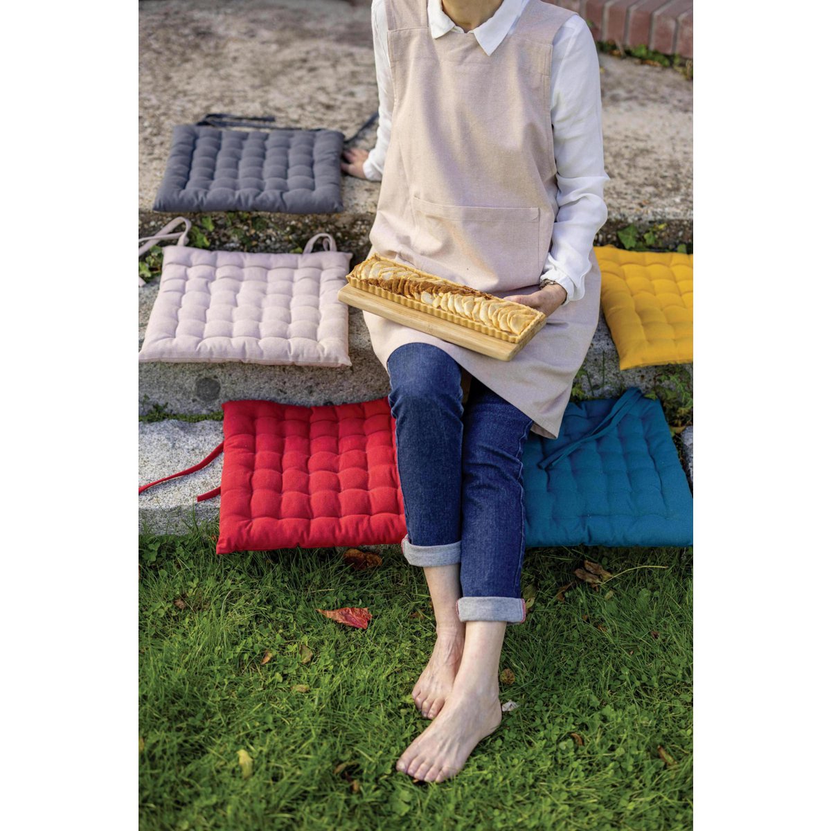Seat pad 36 points Zea recycled Tango 38 x 38 x 3 cm