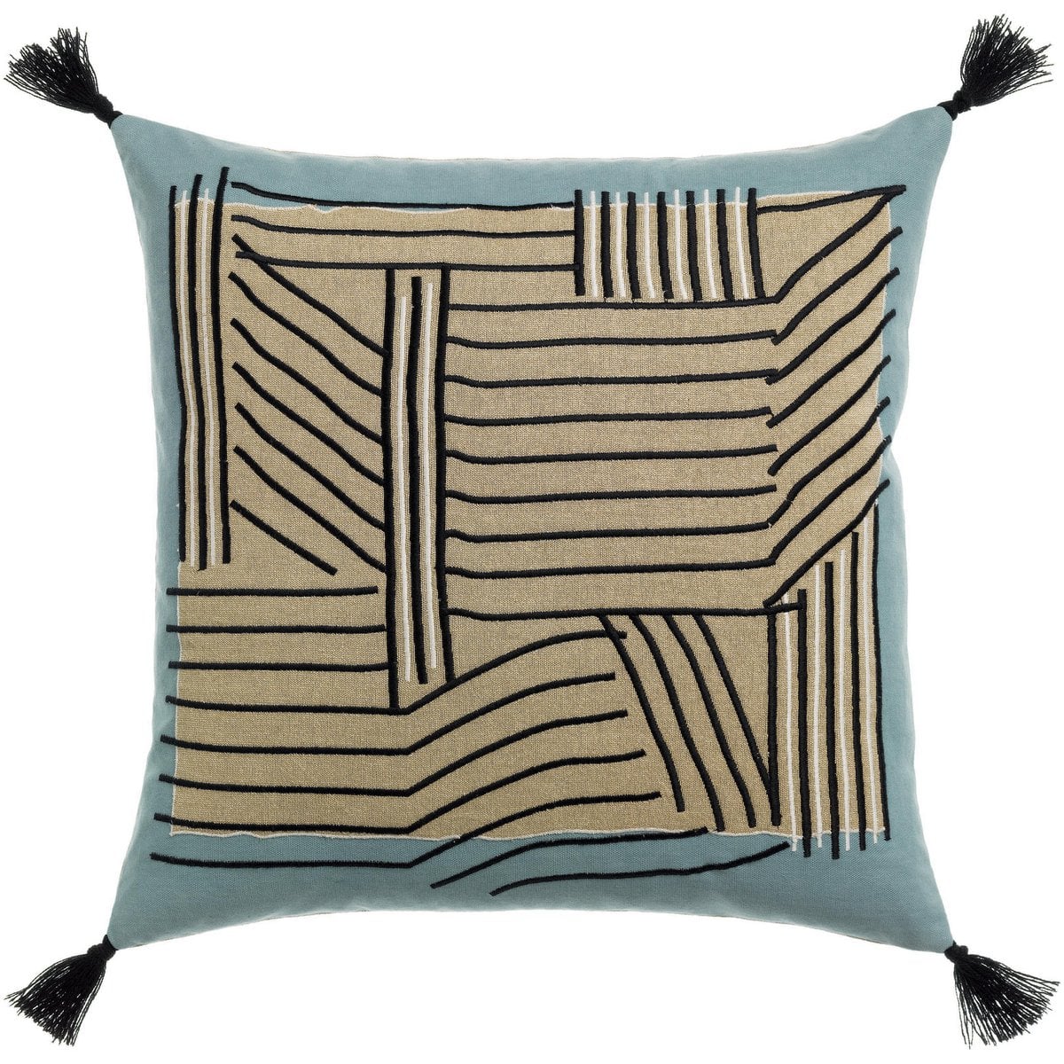 Kori Sky embroidered cushion 45 x 45