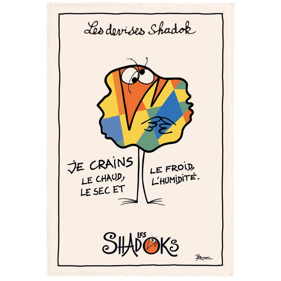 Shadok Tea Towel Craintif Ecru 48 x 72