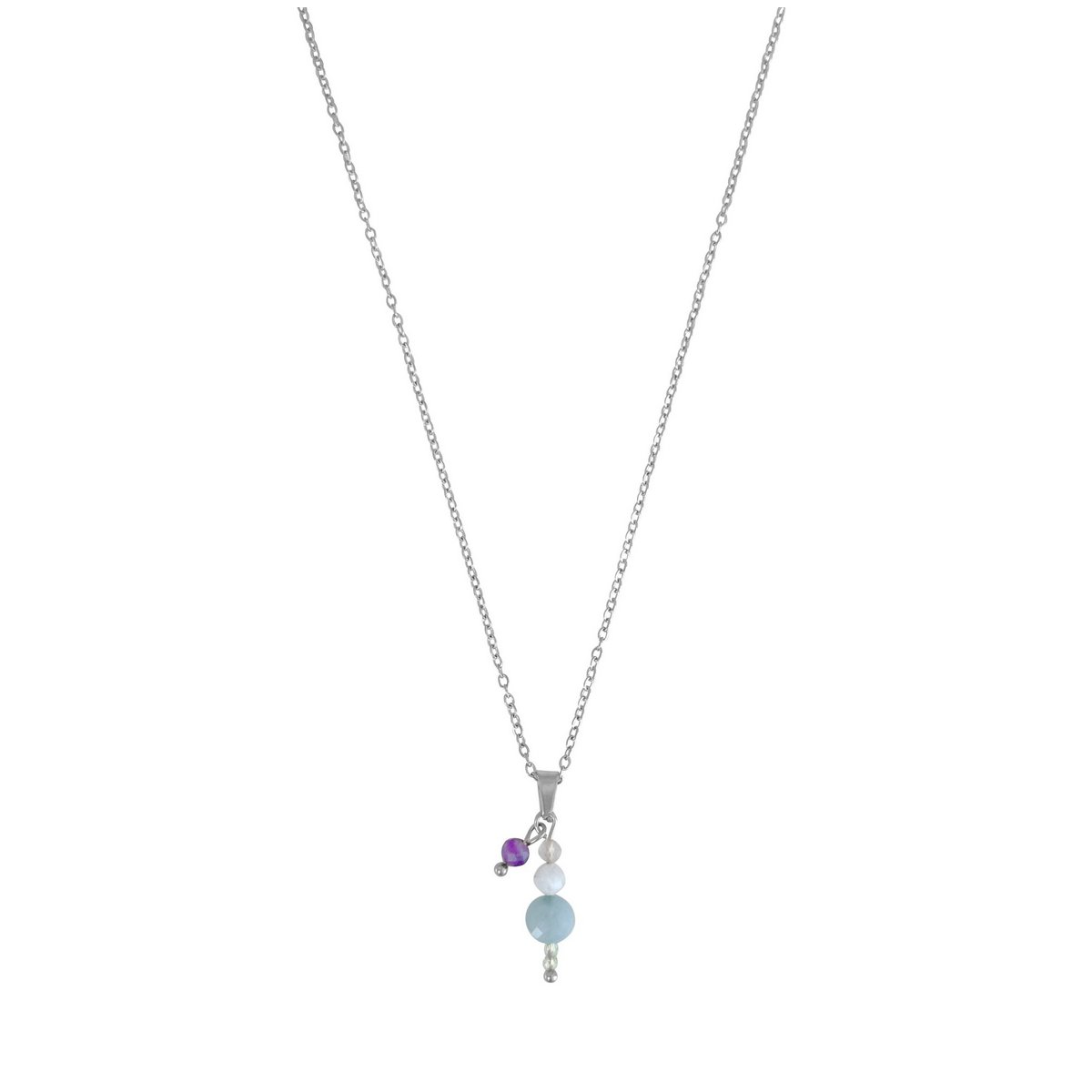Harmony Gemstone Necklace - Silver