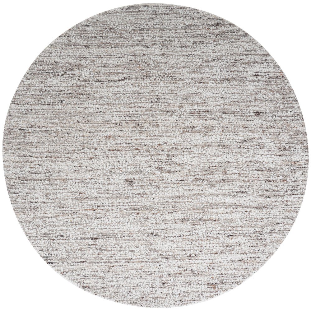 Rug Mica Natural/Brown Round ø160 cm