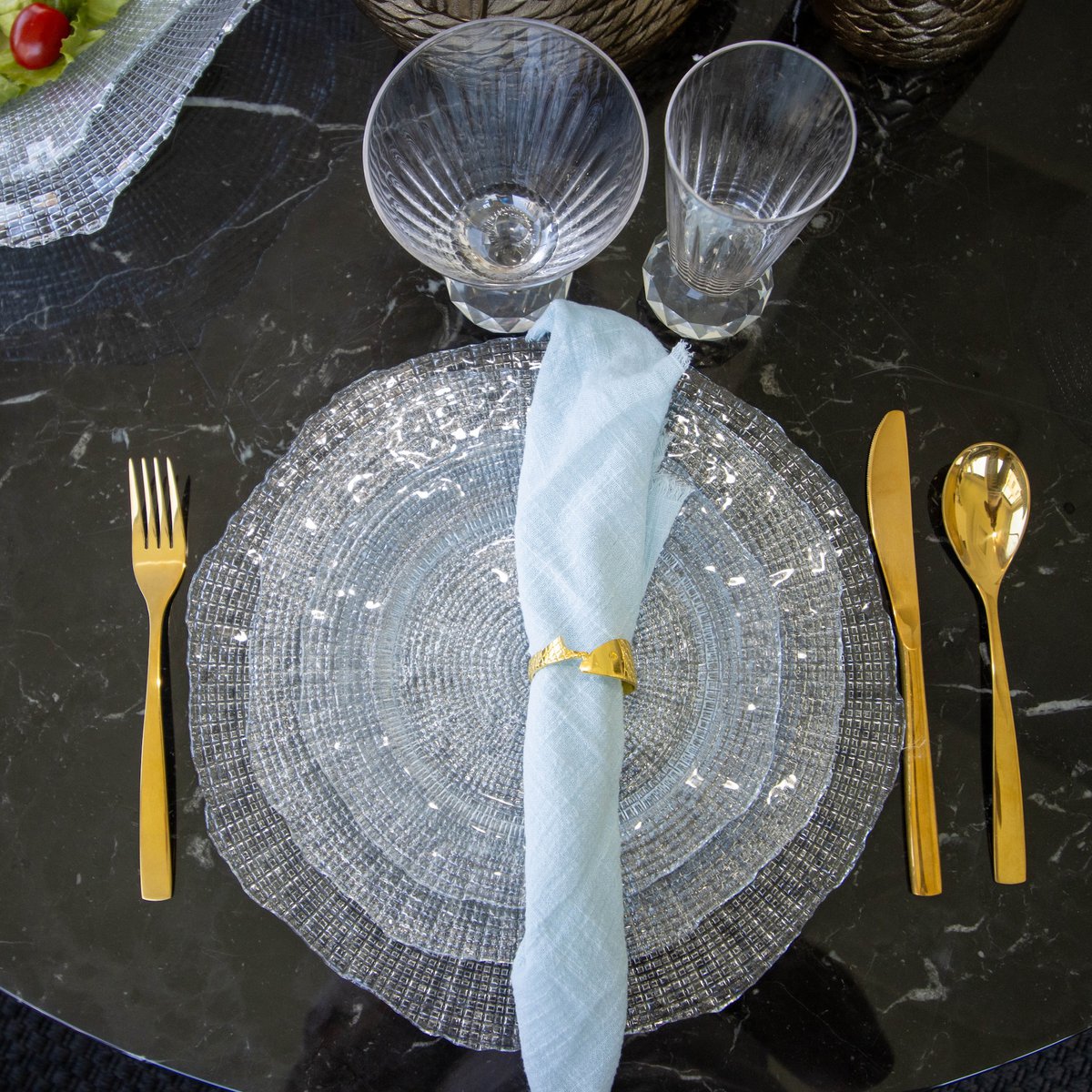 Verres à vin avec pied en diamant - lot de 4