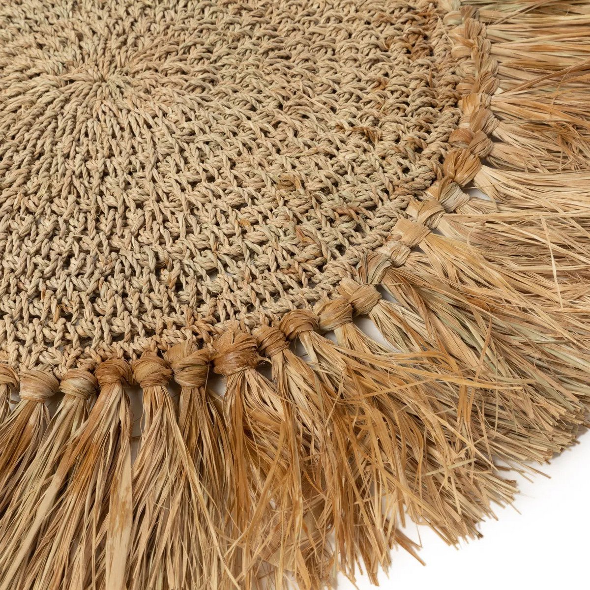 The Crochet Raffia Placemat - Natural