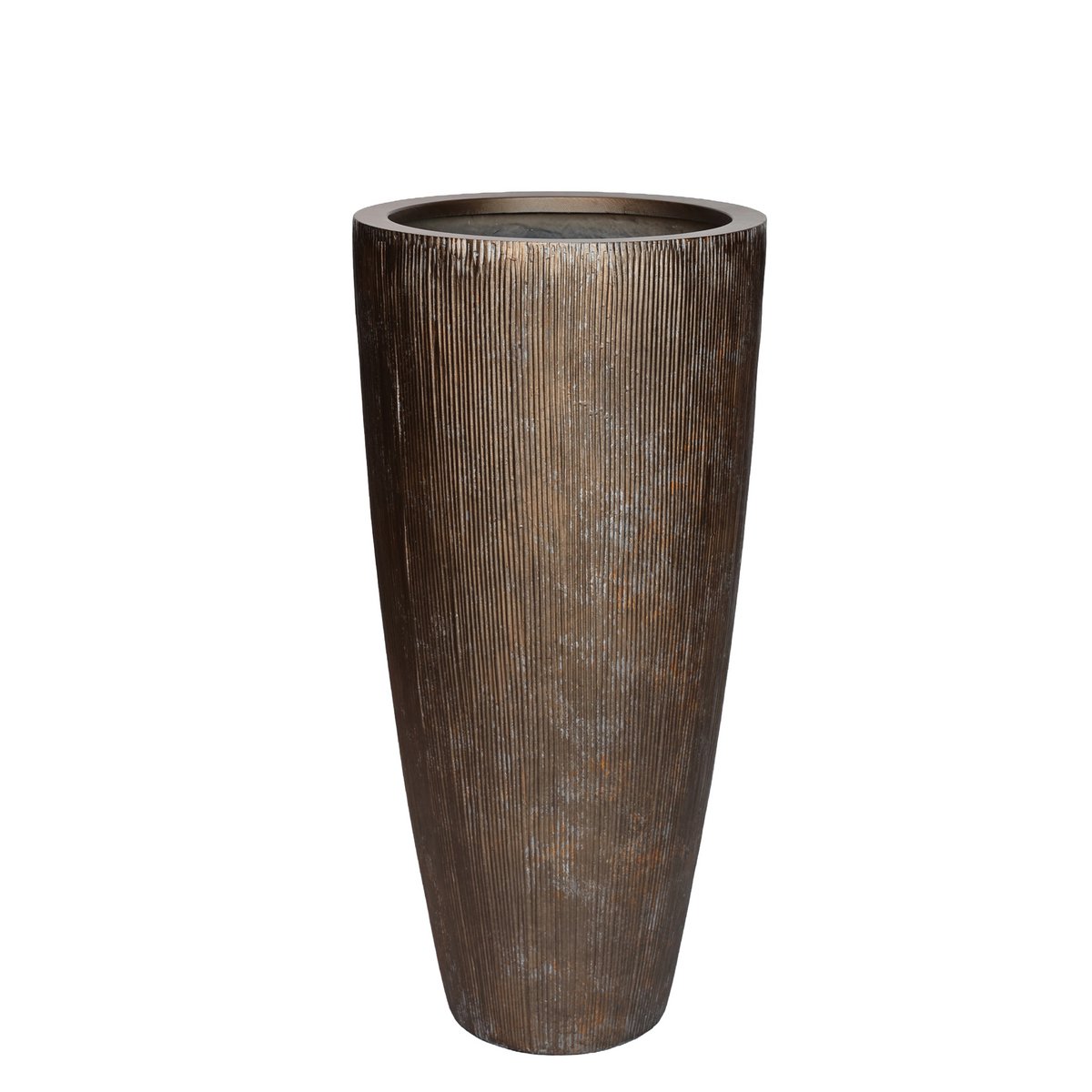 Plantenpot - Java S stripe dark rustic