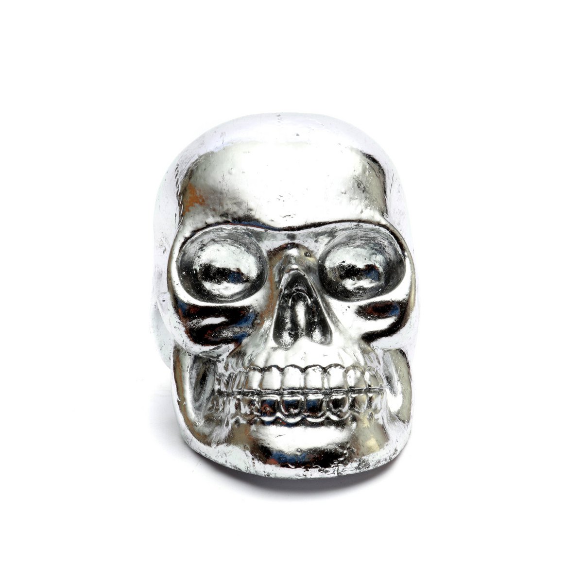 The Resin Skull Head Silver L