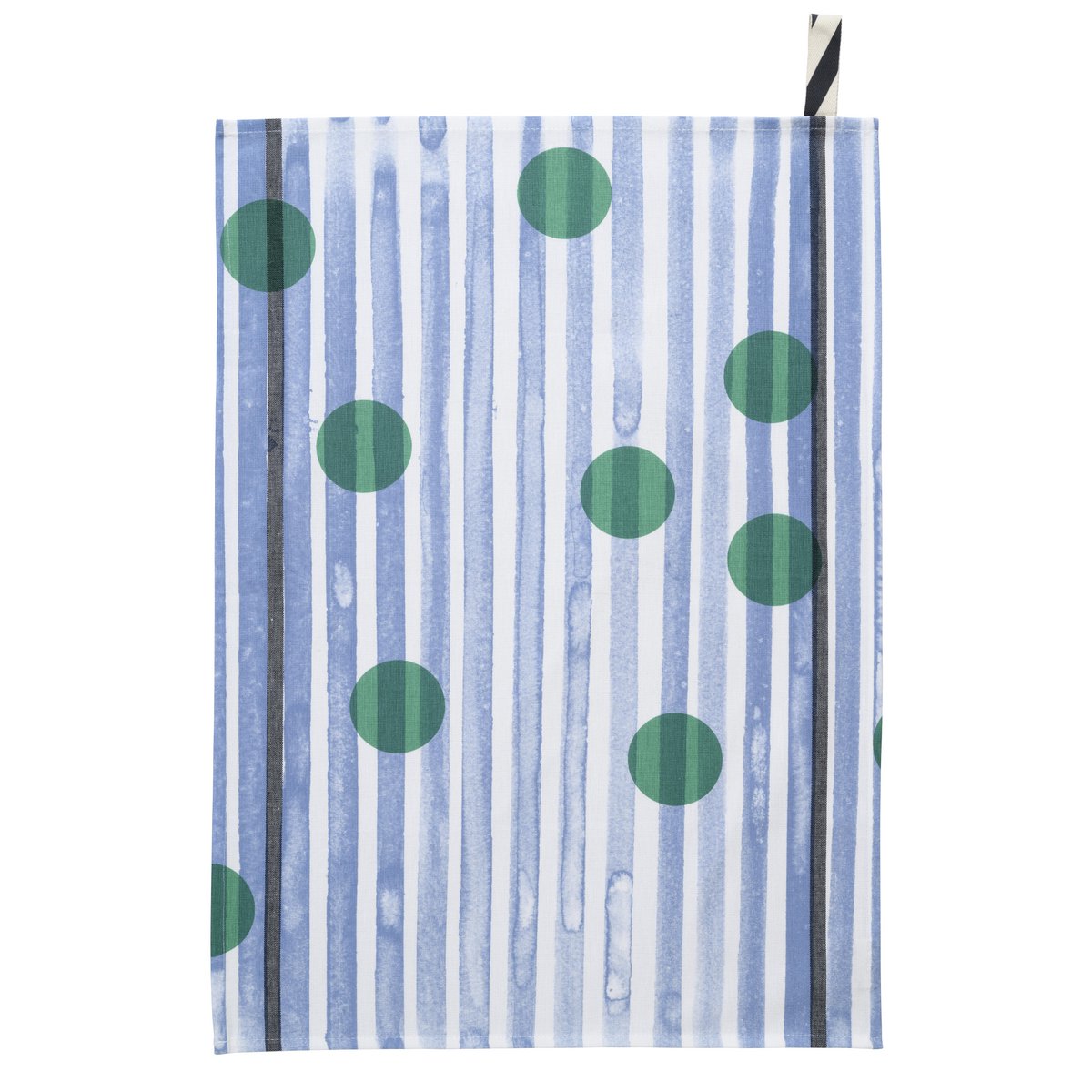 Lime White Striped Tea Towel 50 x 70