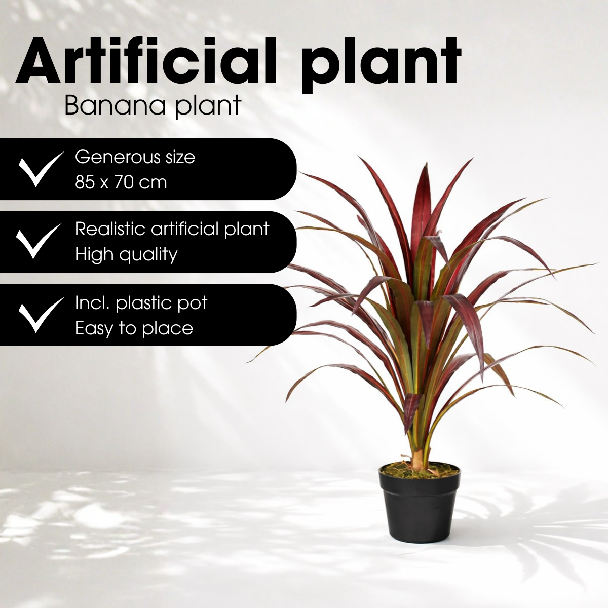 Artificial Plant Banana Tree Red