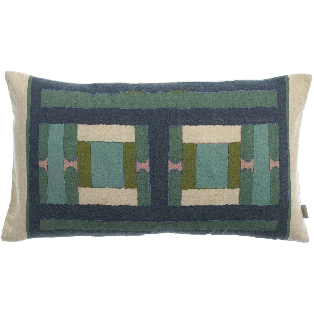 Gray green Taho print cushion 30 x 50