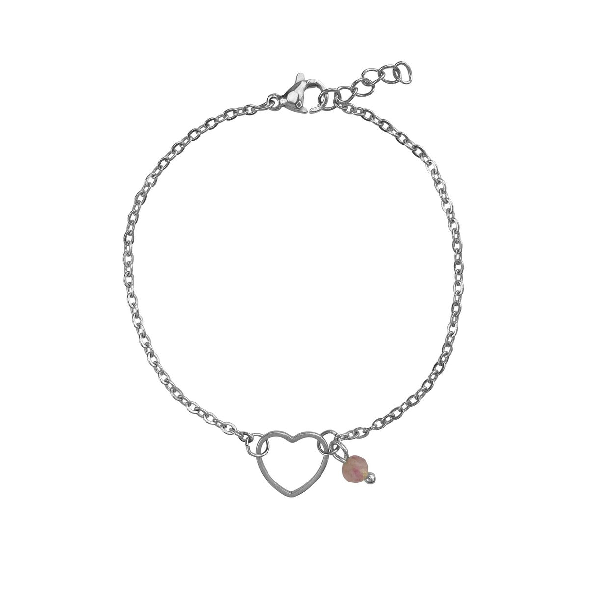 Bracelet Heart Tourmaline - Silver