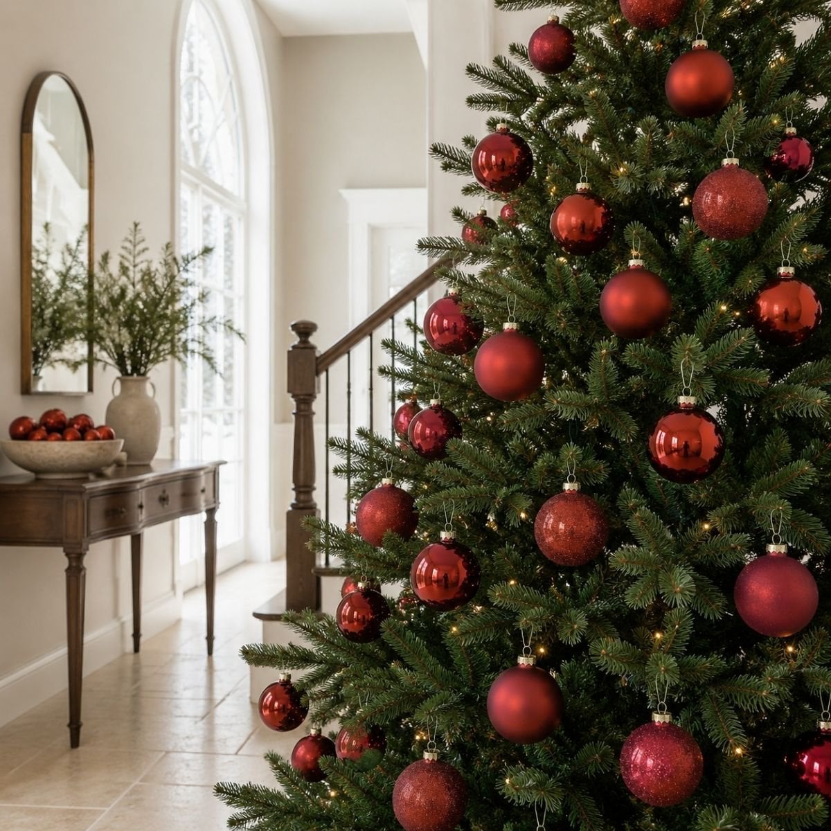 Christmas ball Glass baubles Red
