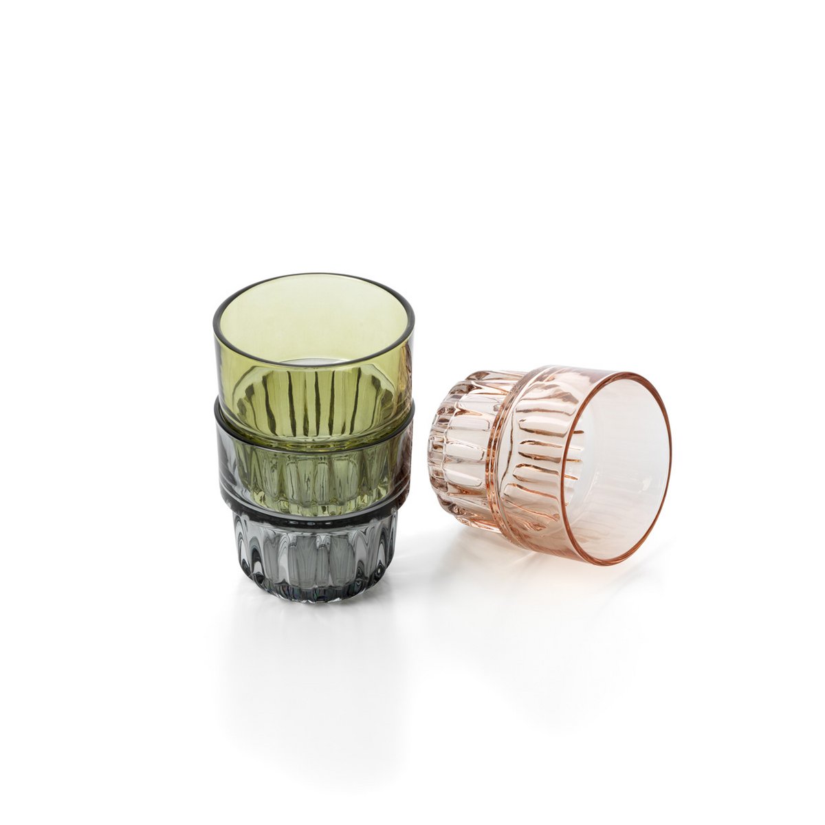 The Faceted Tumbler - Smoky Grey