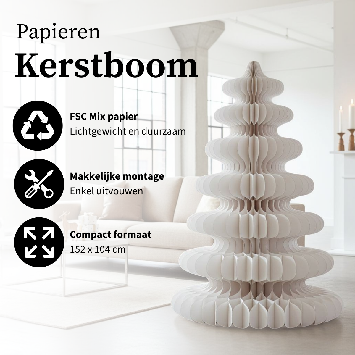 Decorative Christmas tree White