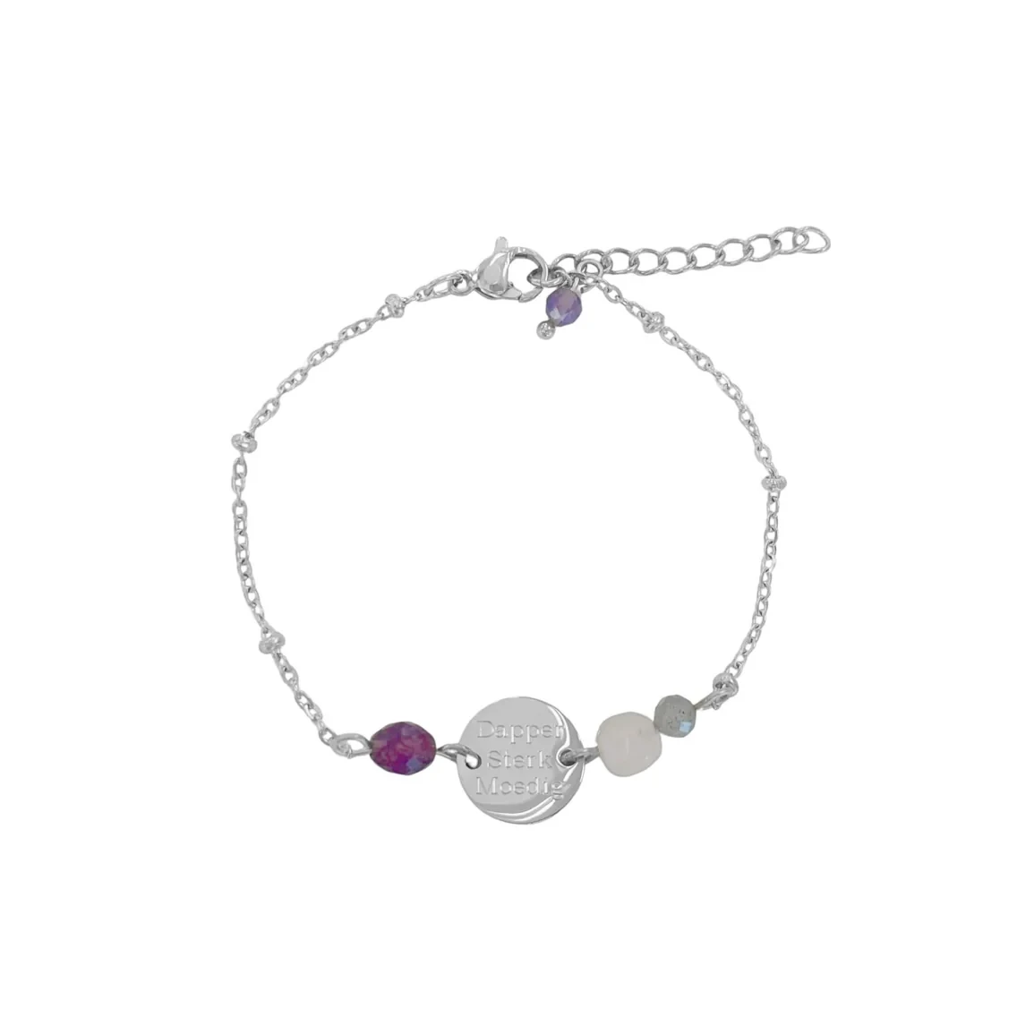 Brave, Strong and Courageous Bracelet - Silver