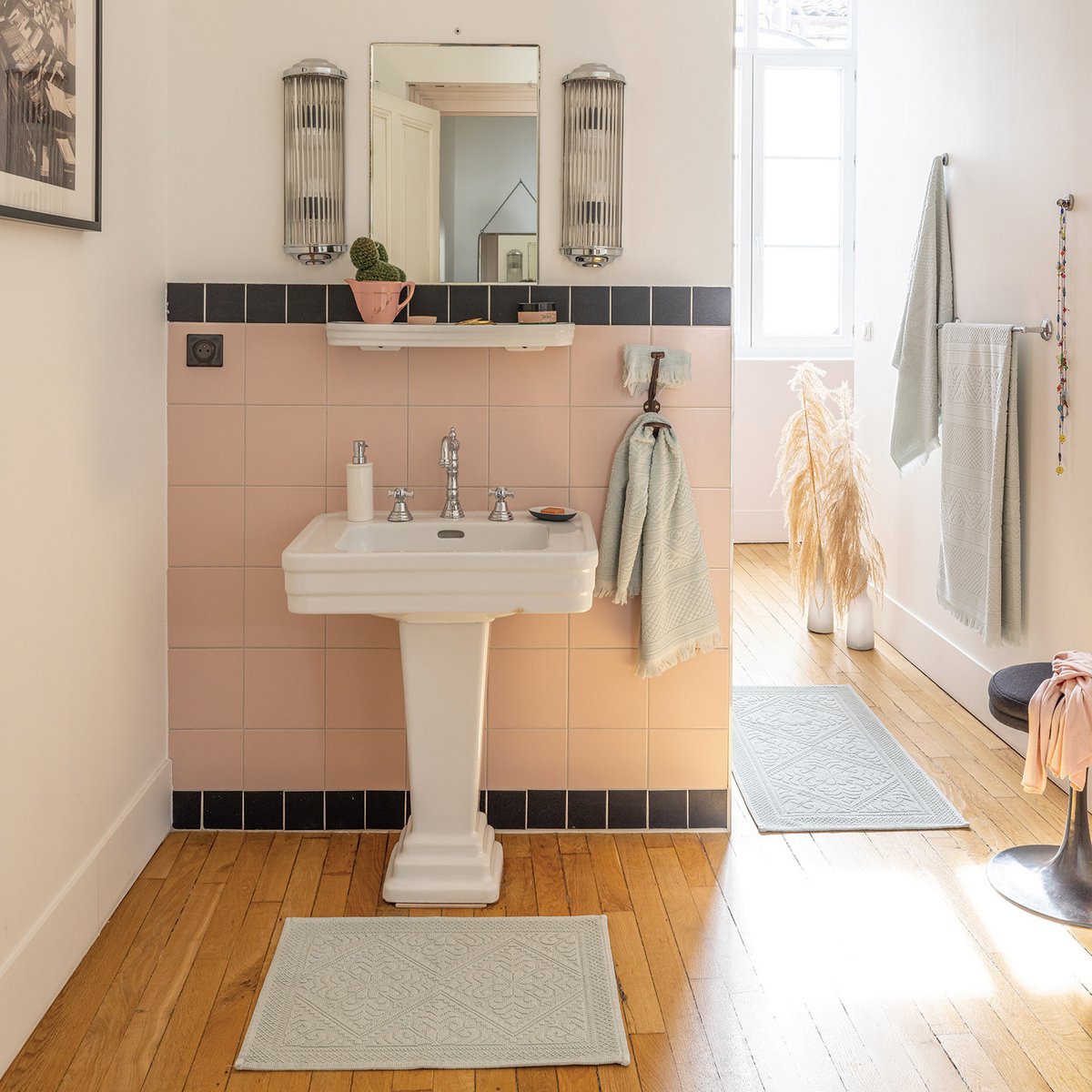 Serviette de toilette uni Zoé Jade 50 x 100