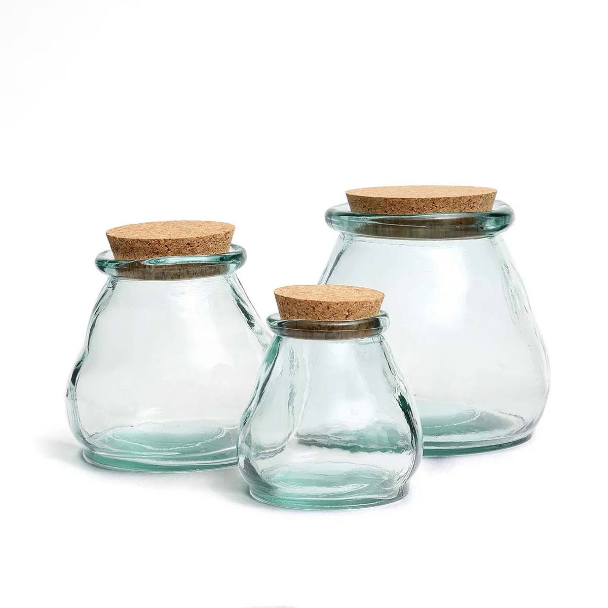 The Belly Glass Pot - Blue - S