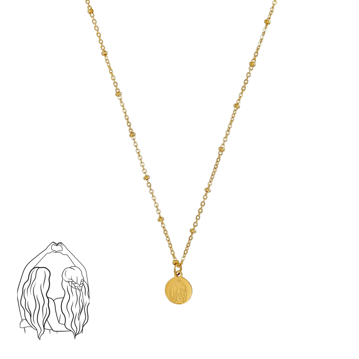 Best Friends Necklace - Gold