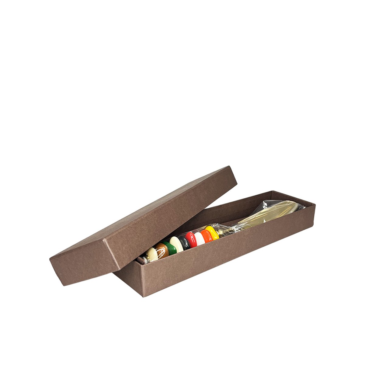 Golden pie server with multi-colored stone handle