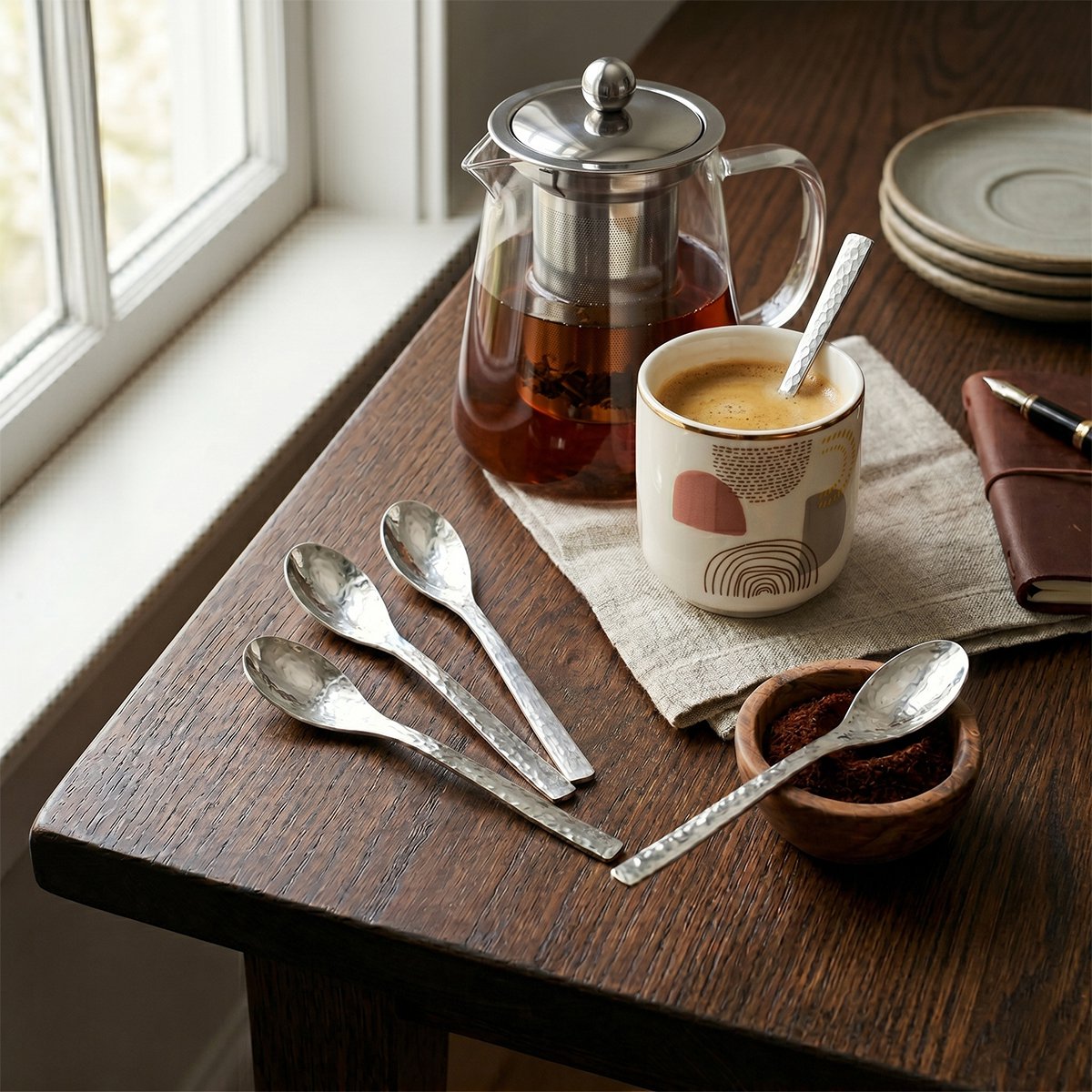 750ml stainless steel filter teapot