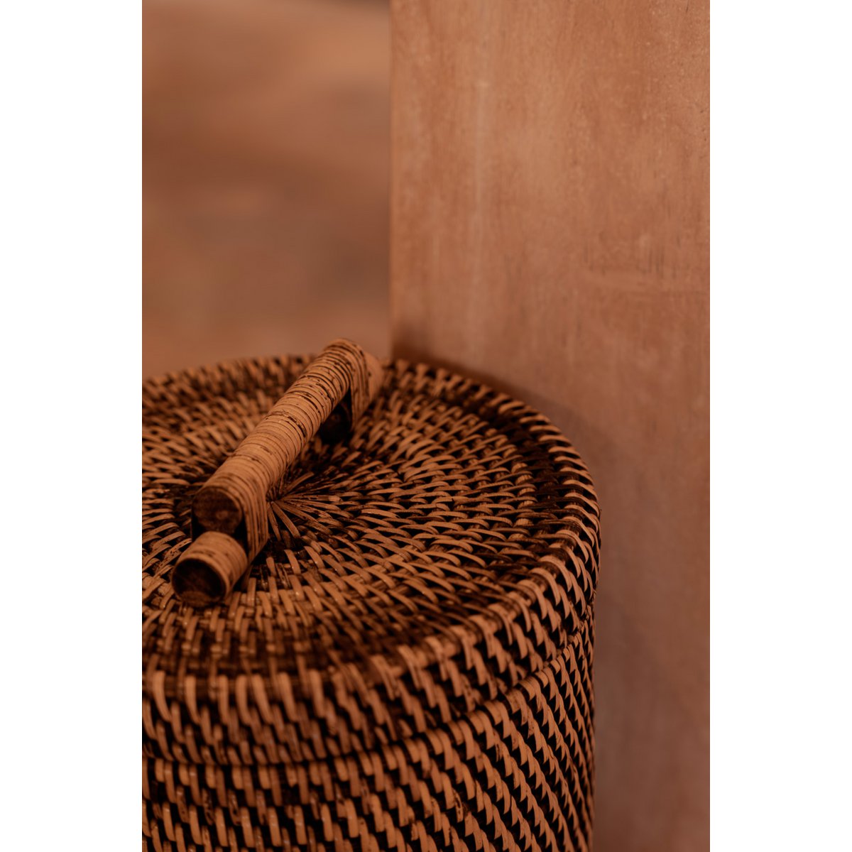The Rattan Bin High - Natural Brown