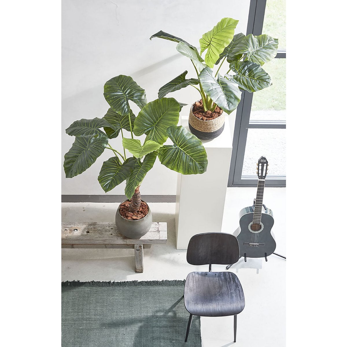 Artificial plant Taro Green