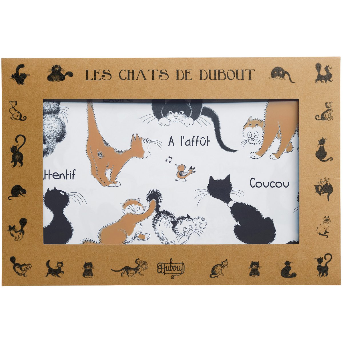 Lot of 2 Dubout Table Sets Attitudes Noir/Roux 30 x 45