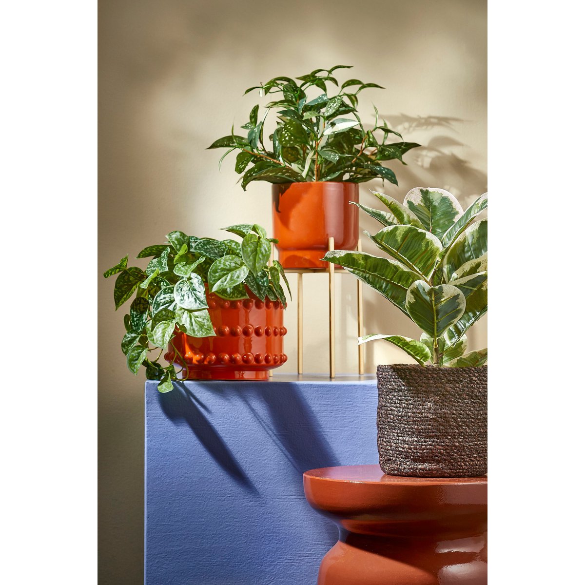 Artificial hanging plant Scindapsus Green