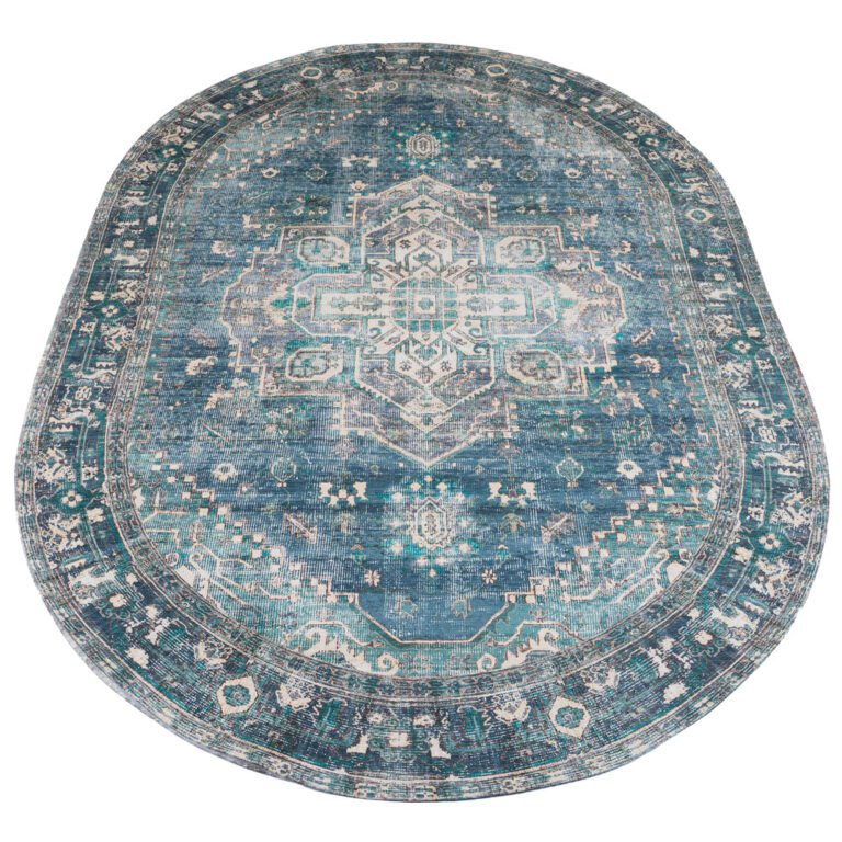 Rug Nora Petrol – Oval 200 x 290 cm