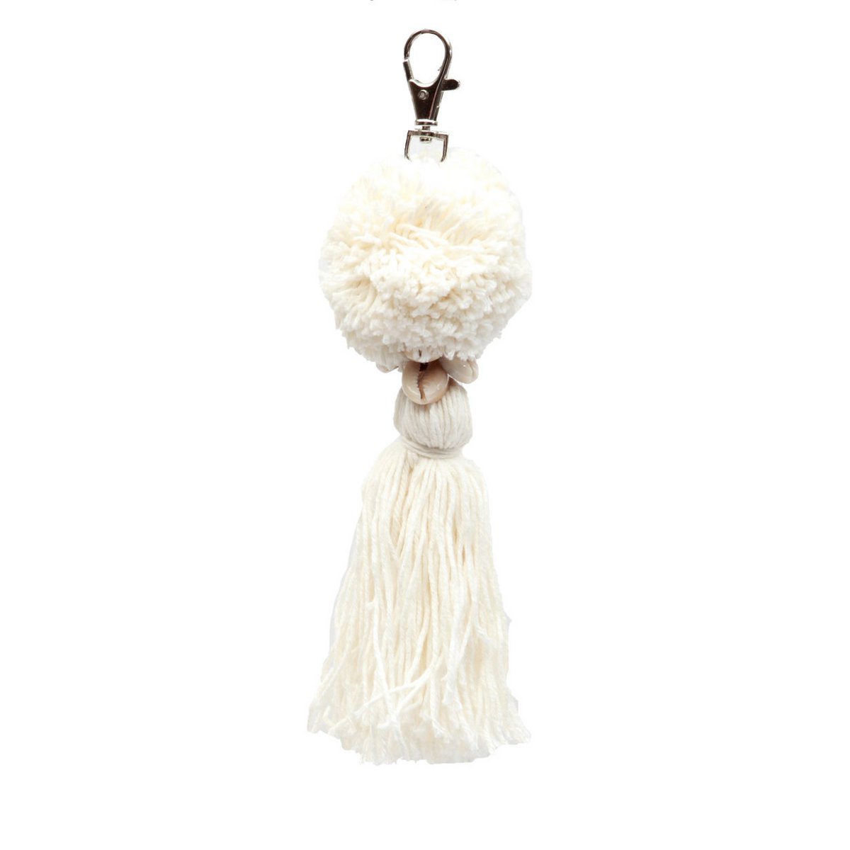 The Pompom Keychain - White