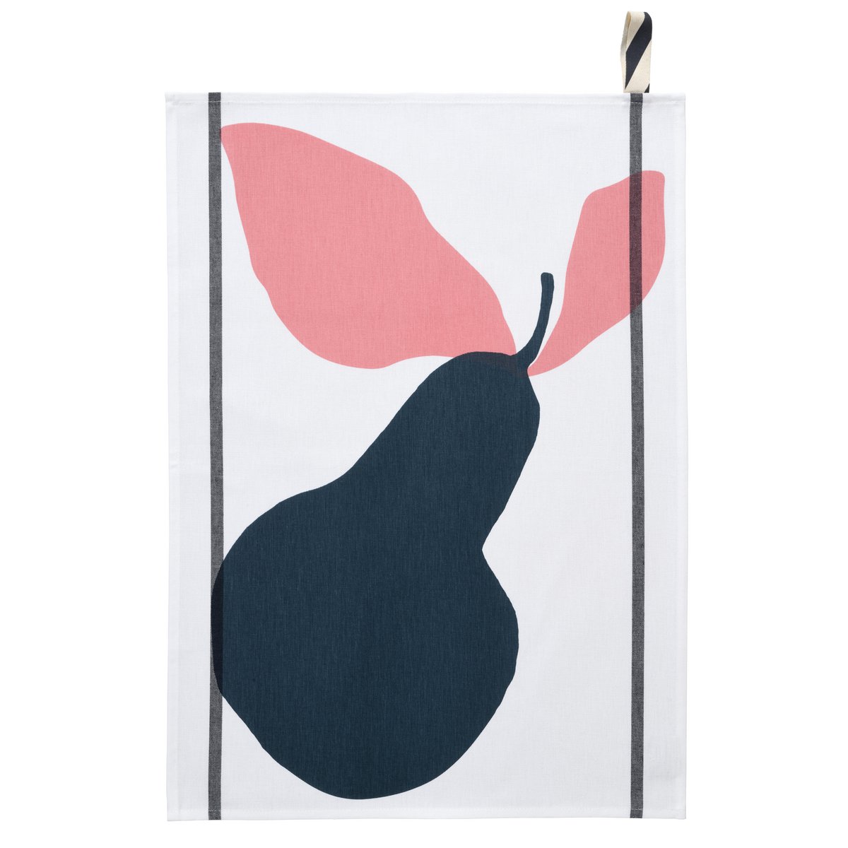 White Navy Pear Tea Towel 50 x 70