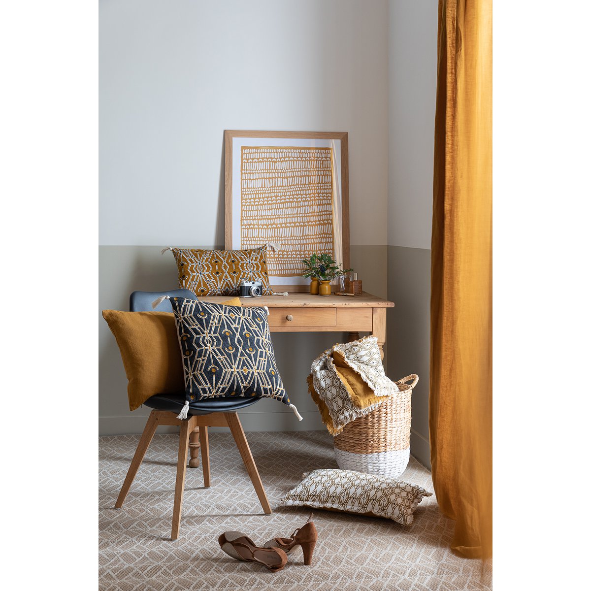 Stonewashed curtain Zeff Bronze 140 x 280