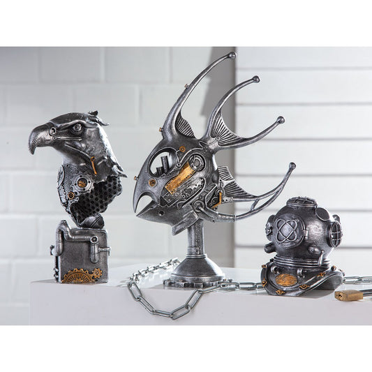 Poly sculpture "Steampunk Eagle"