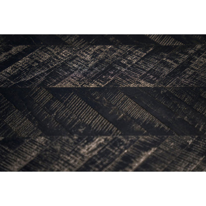 The Herringbone High Table - Black - 140cm