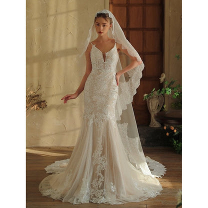 Cathedral Lace Bridal Veil – Royal Style - Iron it before use