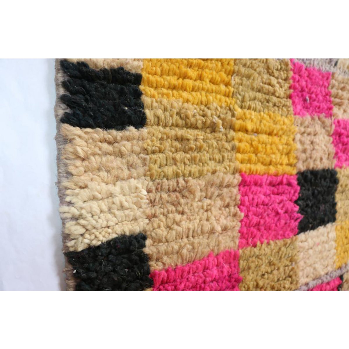 Pure Berber wool hallway rug 72 x 401 cm