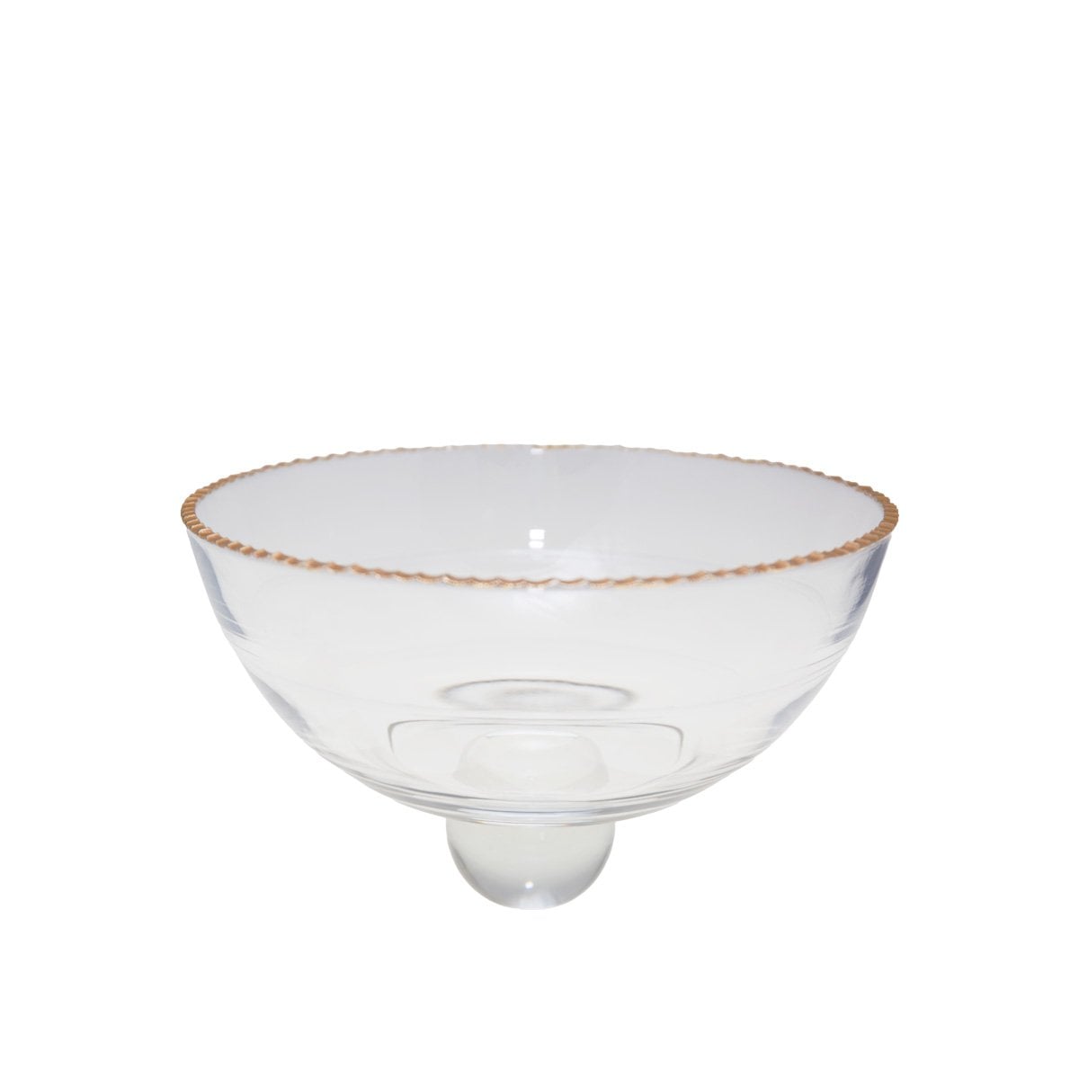 Saladier golden edge on glass 23.5x23.5x15.5cm