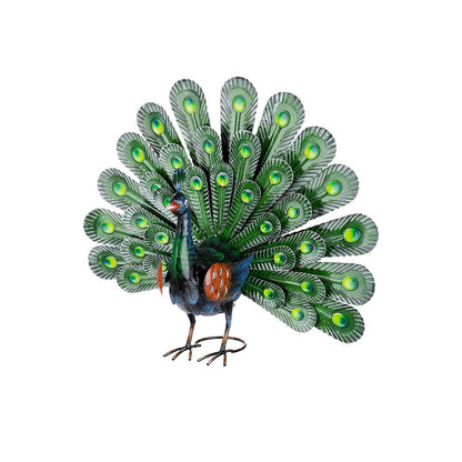 Metal peacock fan