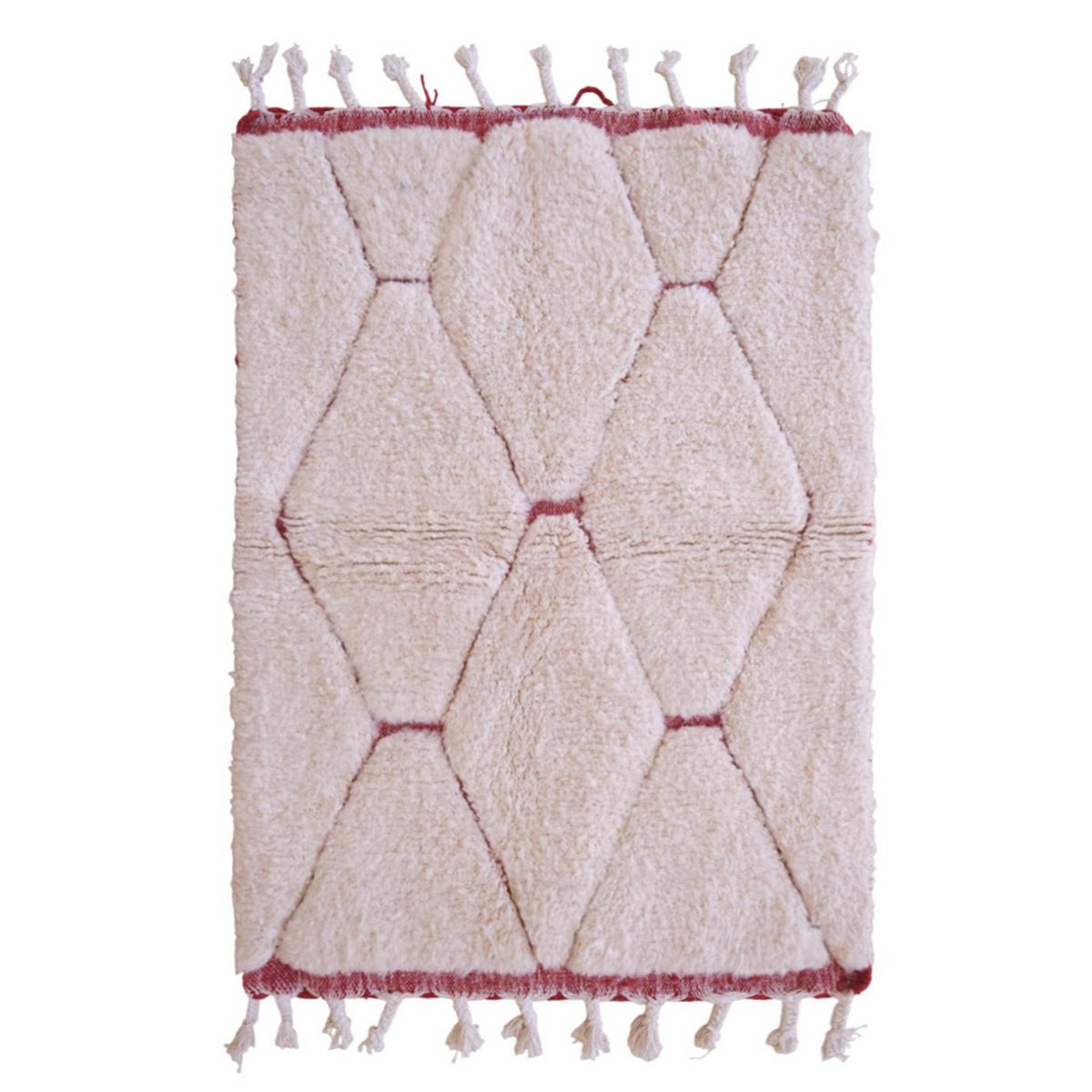 Pure wool Moroccan Berber rug 107 x 148 cm