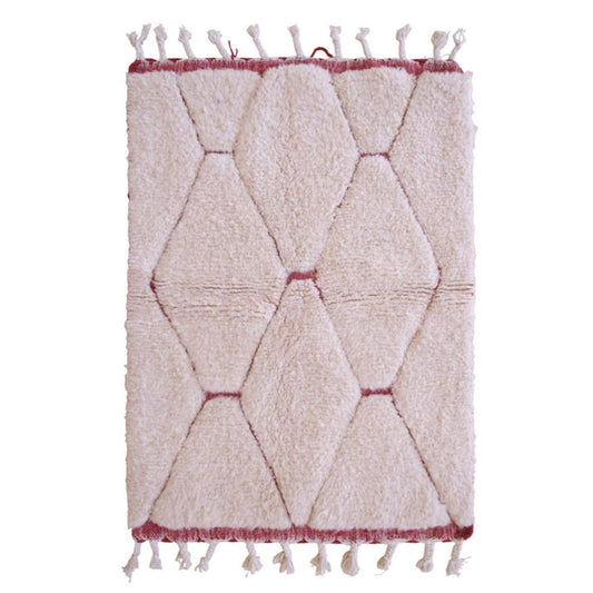 Pure wool Moroccan Berber rug 107 x 148 cm