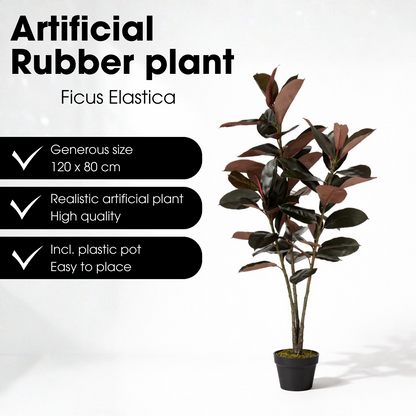 Artificial plant Rubber plant Red