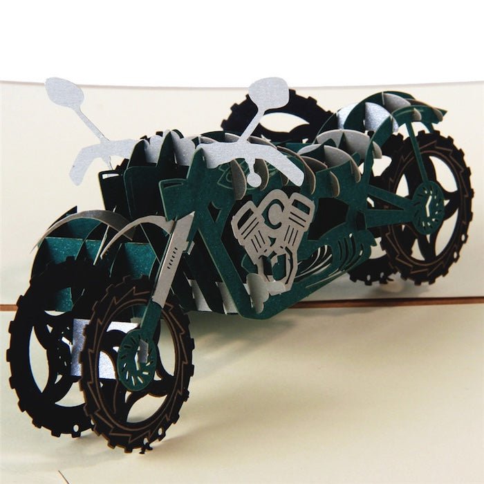 3D Card for Him for Dad - Jeep and Motorbike Design