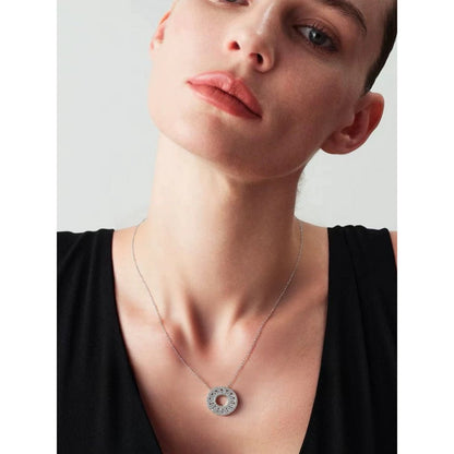 Radiant Orbit Moissanite Circle Necklace