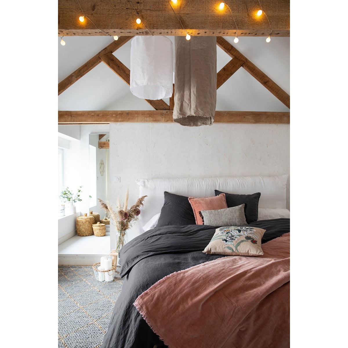 Plain throw Fara Pink 135 x 200