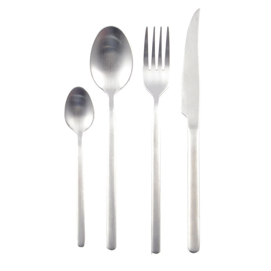 24 PIECES SILVER MATT KITCHENWARE