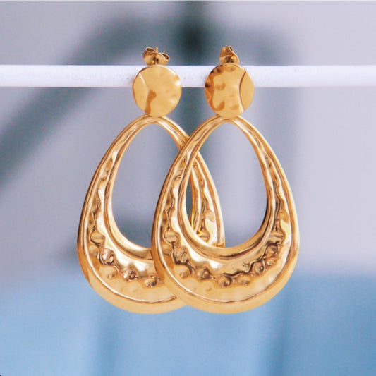 Statement earring crafted drop