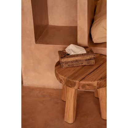 The Rattan Classic Tissue Box - Natural Brown