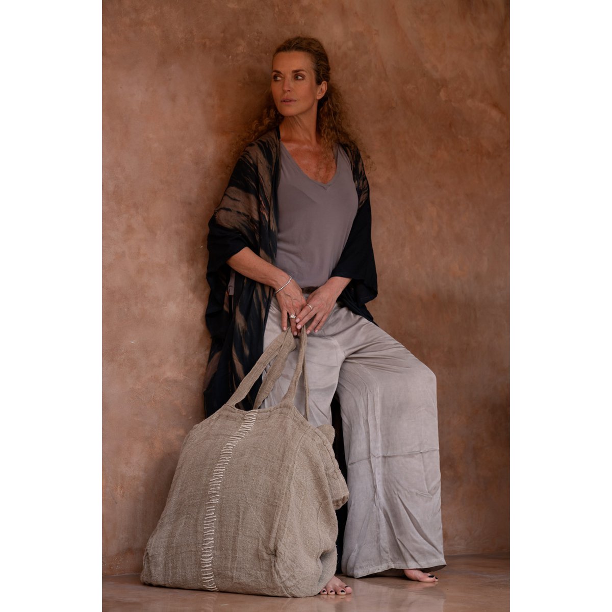 The Tote-ally Linen Shopper - Natural