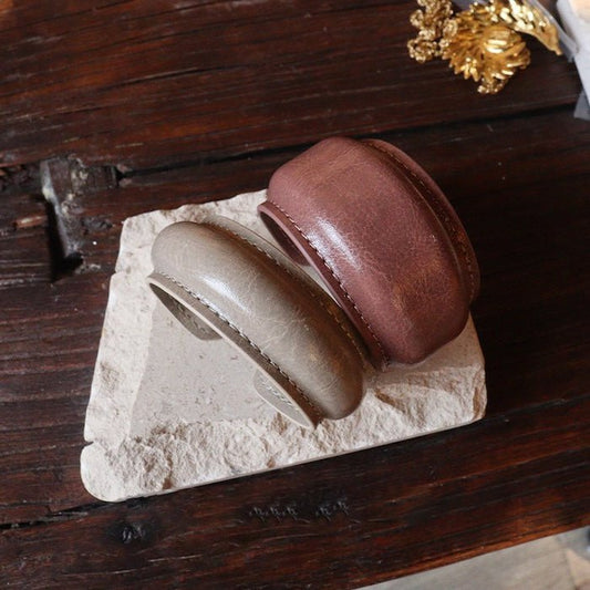 Chunky Minimalist Wide Leather Bangle