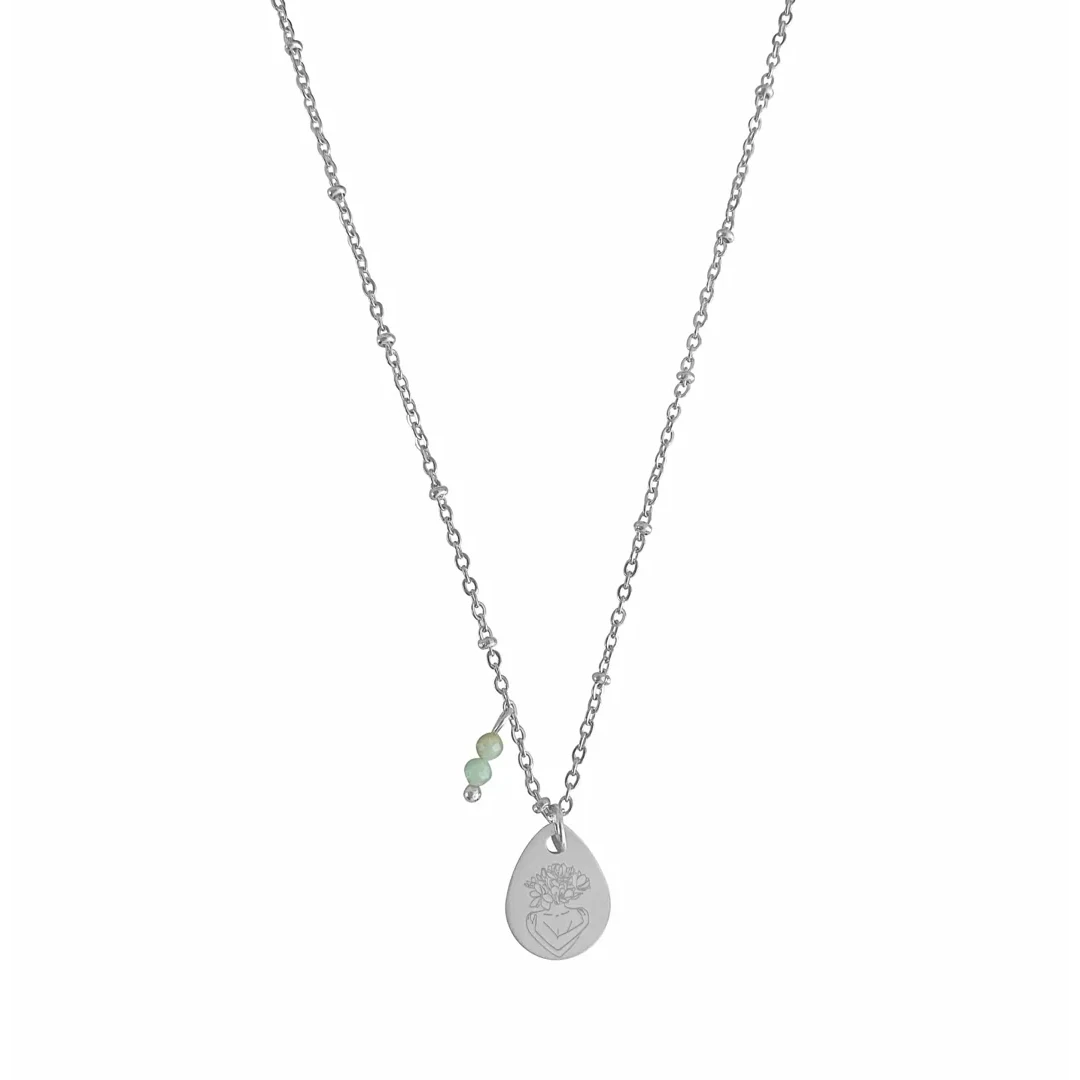 Necklace Loving Yourself & Amazonite - Silver